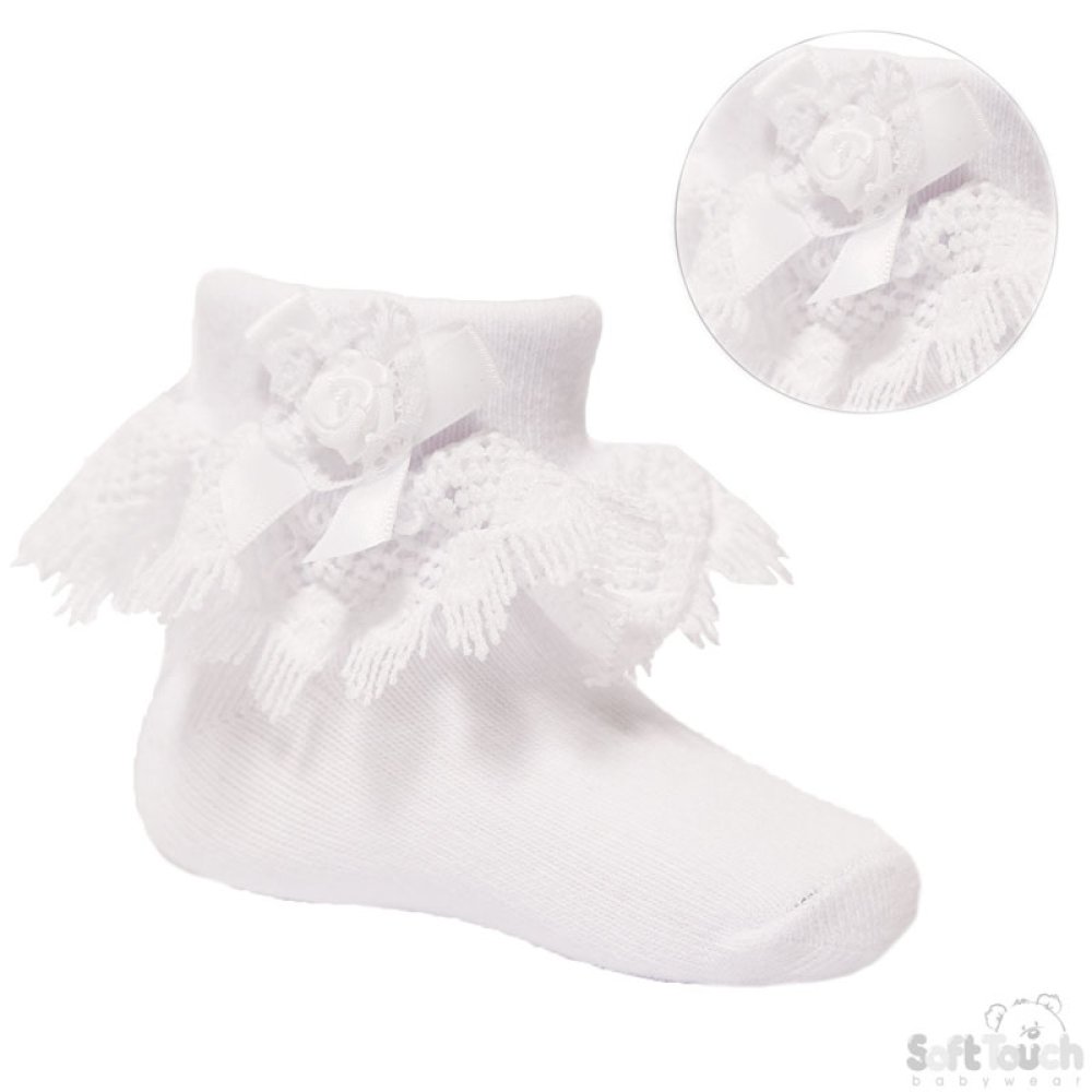S326-W: White Lace Ankle Socks (0-24 Months) S326-W: White Lace Ankle Socks (0-24 Months)